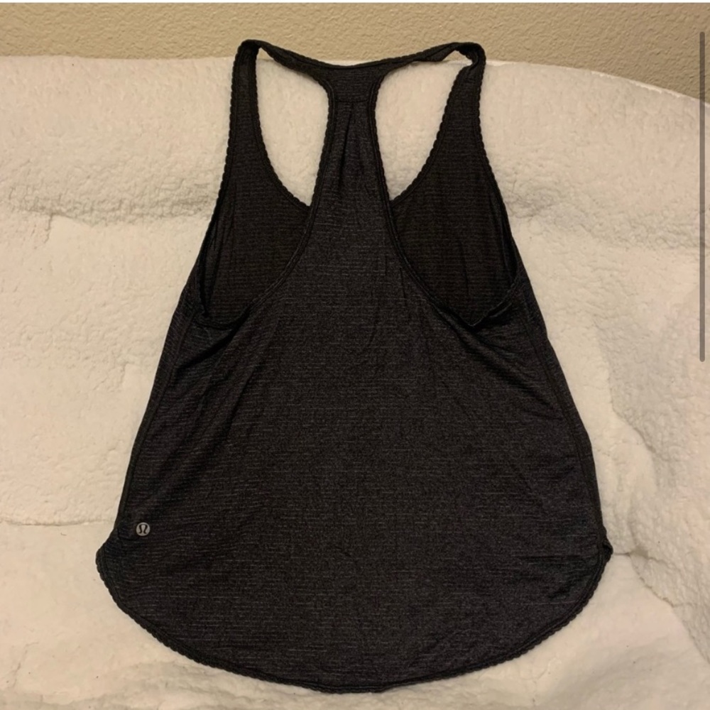 Lululemon Charcoal Black Scallop Tank Top